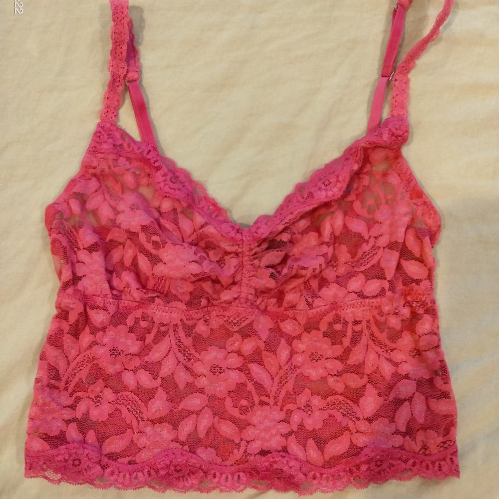 Moda International Lace Bralette, Color: Pink, Size: Small